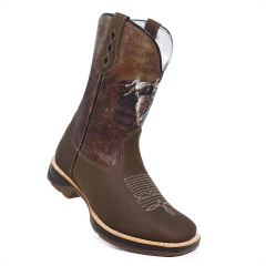 Bota Texana Masculina Couro Sublimado Sola Jump - loja online