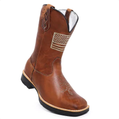 Bota Texana Masculina Bandeira Jump Couro Legitimo - loja online