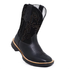 Bota Texana Feminina Laser Boi Carrero Couro Jump - loja online