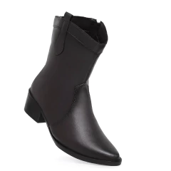 Bota Texana Botina Bico Fino Café - loja online