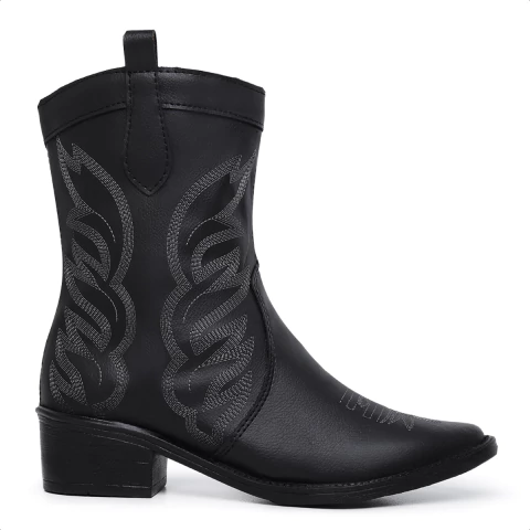 Bota Texana Botina Bico Fino Bordado Dona Ju - comprar online