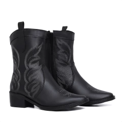 Bota Texana Botina Bico Fino Bordado Dona Ju na internet