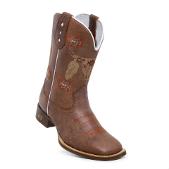 Bota Texana Feminina Boi Bege Couro Legitimo - loja online