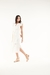 VESTIDO MIDI LAISE COM BABADOS OFF-WHITE