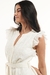 VESTIDO MIDI LAISE COM BABADOS OFF-WHITE - loja online