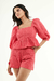 TOP LAISE COM MANGA ROSA