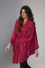 Kimono Devorê Floral Framboesa