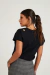 T-Shirt Morcego Preta Bordada