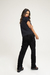 Calça Preta de Veludo Canelado com Lurex - comprar online