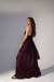 Vestido Longo Devorê Floral Vinho Lurex na internet