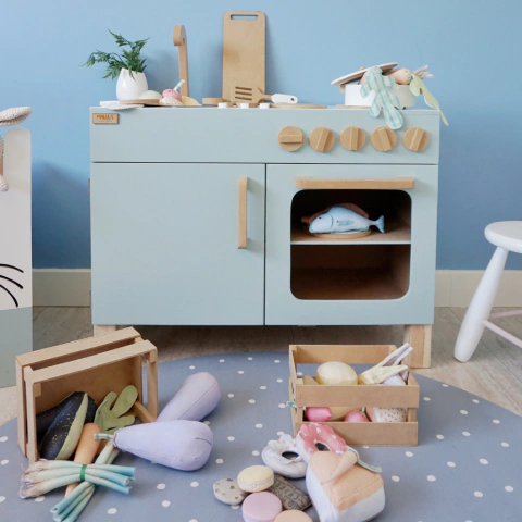 COCINITA LOLITONA - BLANCA Y CELESTE