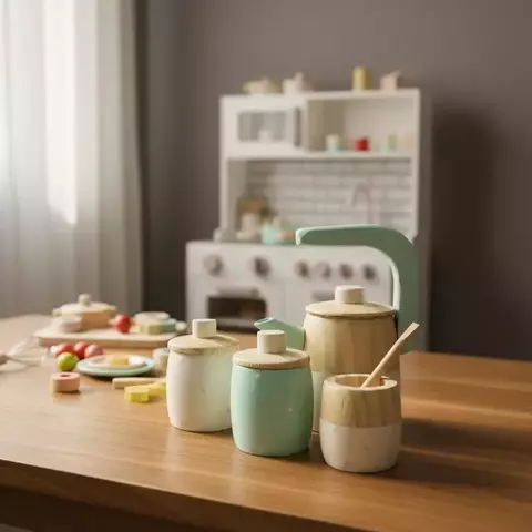 Juego de Mate - 4 piezas (Verde y Crema) - comprar online