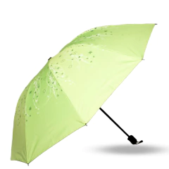 Sombrinha Proteção Solar Preta Estampa Com Adereço 10 Varetas