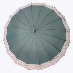 Sombrinha Longa de Madeira Automática Barrada Onça - COD JB09