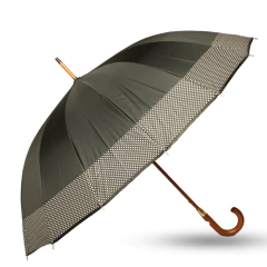 Sombrinha Longa de Madeira Barrado de Bolinha Pequena 16 Varetas na internet