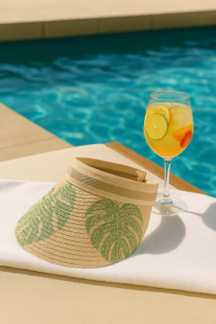 Chapéu Viseira Aberta Estampa Coqueiro - comprar online