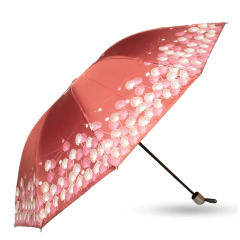 Sombrinha Proteção Solar Preta Estampa 10 Varetas