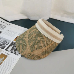 Chapéu Viseira Aberta Estampa Coqueiro - Mizu Sol e Chuva