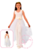 Children Dior Art 595 Conjunto 3 en 1 con pollera de tul desmontable