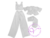 Children Dior Art 595 Conjunto 3 en 1 con pollera de tul desmontable - Venessia