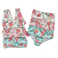 Terra Nature Art 6489 Bikini con top y bombacha alta (Aqua) - comprar online