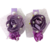 Par de hebillas violeta con flores y tul - comprar online