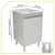 Balcão de lavanderia 100% mdf com tanque de marmorite 30lt na internet