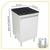 Balcão de lavanderia 100% mdf com tanque de marmorite 30lt - comprar online