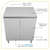 Balcão multiuso 60cm 2 portas para cozinha c/tampo 100% mdf na internet