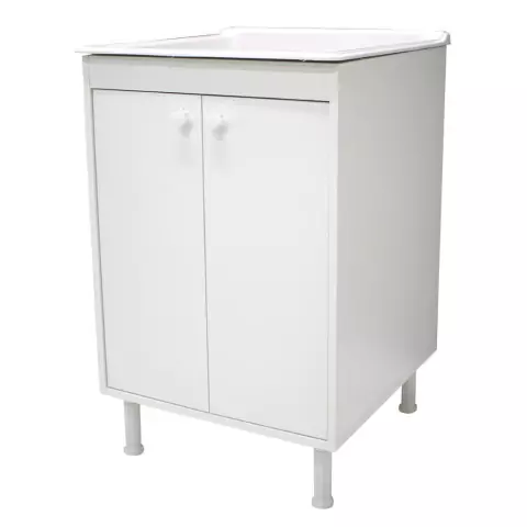 Balcão de lavanderia 100% mdf com tanque de marmorite 40lt