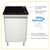 Balcão de lavanderia 100% mdf com tanque de marmorite 30lt