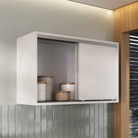 Armário Aéreo Multiuso 70Cm 2 Portas De Correr 100% Mdf