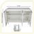 Balcão multiuso c/ tampo 120cm 100%mdf 3 portas para cozinha - Belli Móveis 