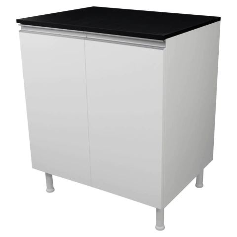 Balcão multiuso 60cm 2 portas para cozinha c/tampo 100% mdf