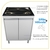 Balcão de lavanderia 100% mdf com tanque inox 48lt - comprar online