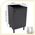 Balcão de lavanderia 100% mdf com tanque de marmorite 30lt
