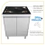 Balcão de lavanderia 100% mdf com tanque inox 48lt - comprar online