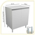 Balcão multiuso 60cm 2 portas para cozinha c/tampo 100% mdf - comprar online