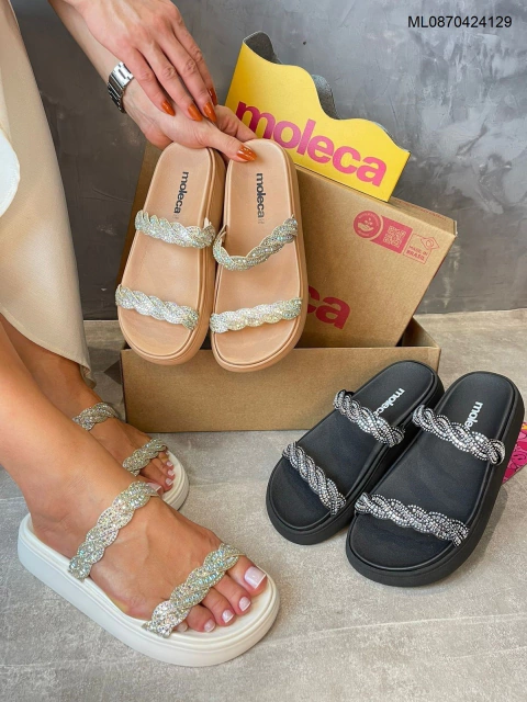 SANDÁLIA FEMININA FLAT MOLECA 5469.133