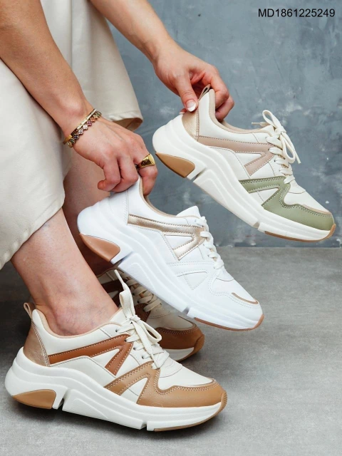 TÊNIS MODARE 7401.102 PLATAFORMA BICOLOR CONFORTÁVEL E ELEGANTE - comprar online