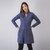 Jaleco Feminino Com Zíper Azul Índigo