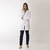 Jaleco Feminino Com Zíper Branco - VestMed Fardaria
