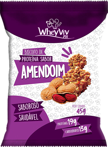 Biscoito Amendoim 45g - WheyViv