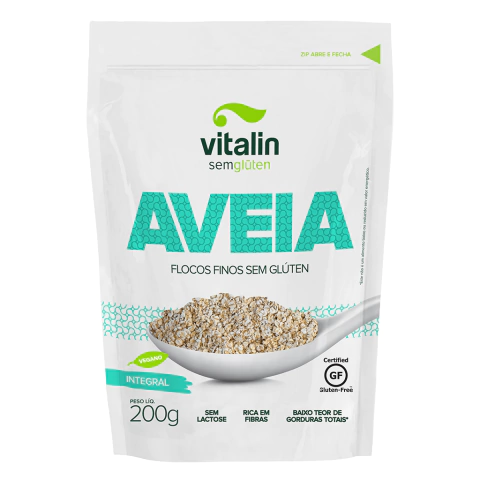 Aveia em Flocos Finos SG 200g - Vitalin