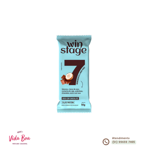Barra Proteica Coco com Chocolate 54g - Winstage - comprar online