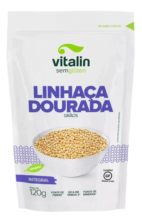Linhaça Dourada Grãos 120g - Vitalin