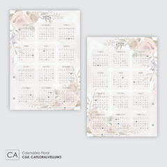 Calendário 2025 - Floral Vellum