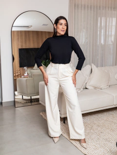 Tricozinho Preto Mangas 3/4 - ''Gola Padre'' - comprar online