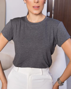 Camiseta Básica, Mescla Escuro - comprar online