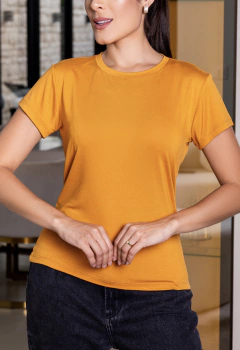 Camiseta Básica, Mostarda "Izabella" - comprar online